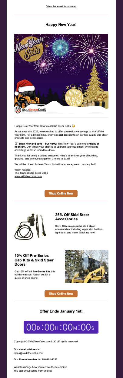 Happy New Year Email